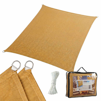 Shade Sail With Eyelets, Breathable HDPE Sun Shade