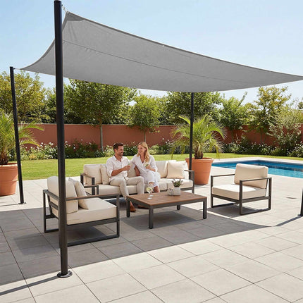 Shade Sail With Eyelets, Water-Repellent Polyester