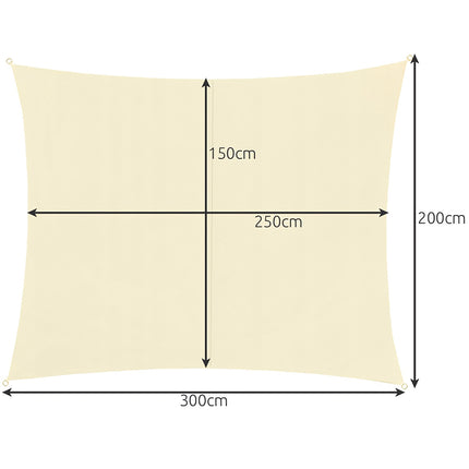 Shade sail 3x2m - beige Gardlov 23163