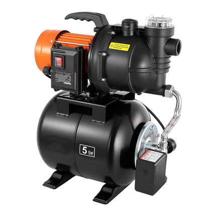 Shallow Well Jet Pump with 19L Tank, 3785 LPH, 735W