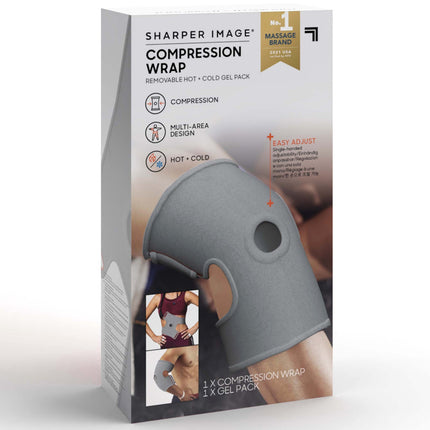 Sharper Image Hot and Cold Compression Wrap Set, Removable Gel Pack