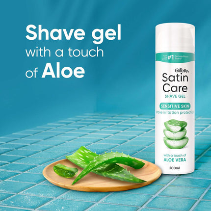 Shaving Gel for Women, Aloe Vera, Sensitive Skin, 200ml