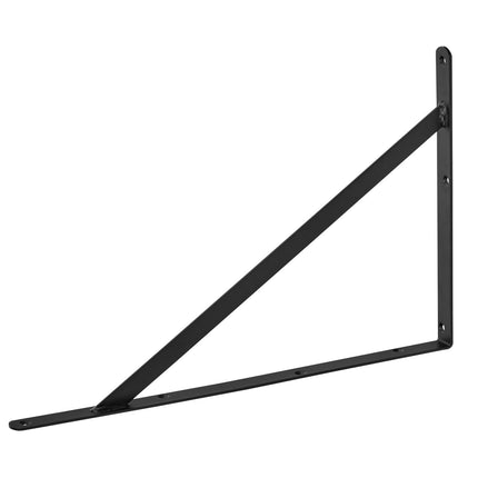 Shelf Brackets 12x8 In, 10 Pack, Matte Black, 160 lb