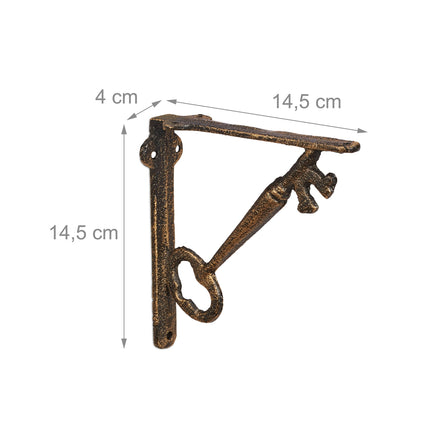 Shelf angle set with 2 keys