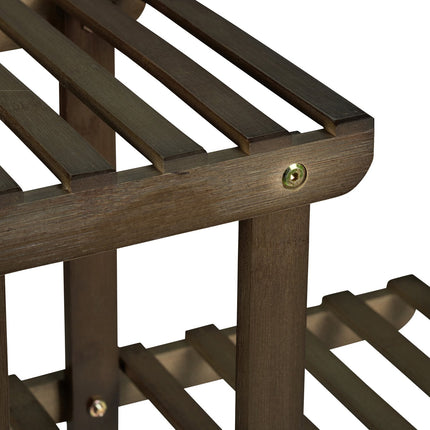 Shelf for plants in brown bamboo 6 shelves