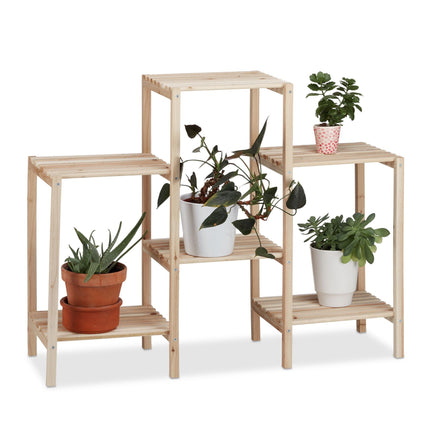 Shelf for plants wood