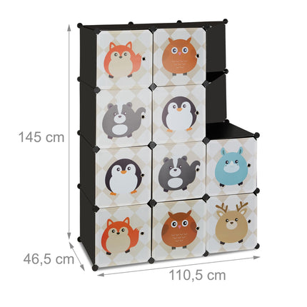 Shelf for the children's room with animal motifs