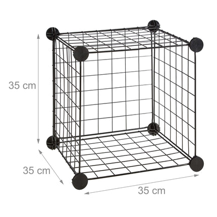 Shelf system with wire mesh 6 compartments