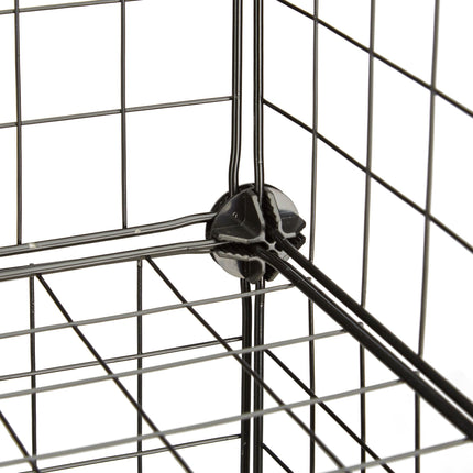Shelf system with wire mesh 6 compartments
