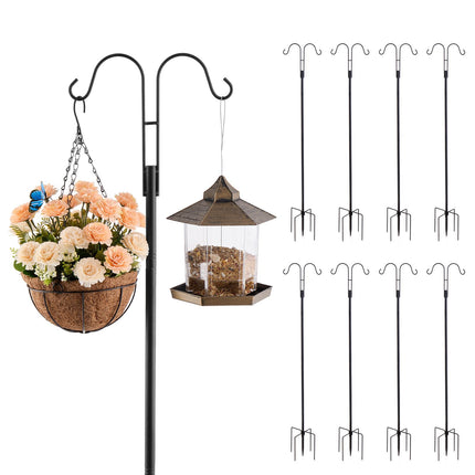 Shepherd Hooks, 8-Pack 60-Inch Dual-Arm Bird Feeder Pole