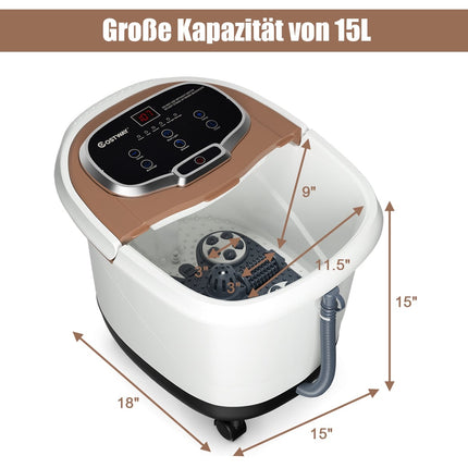Shiatsu Foot Spa Massager with Heat and Timer, Gray