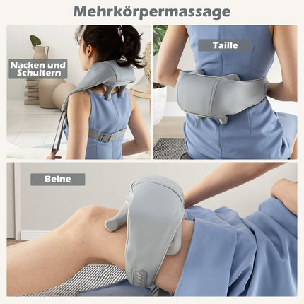 Shiatsu Neck and Shoulder Massager, 4D Deep Tissue, Wireless