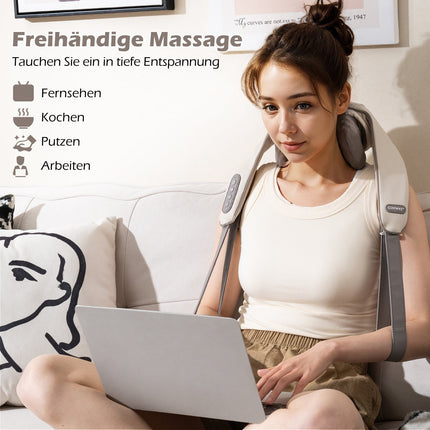 Shiatsu Neck and Shoulder Massager with Heat, Wireless