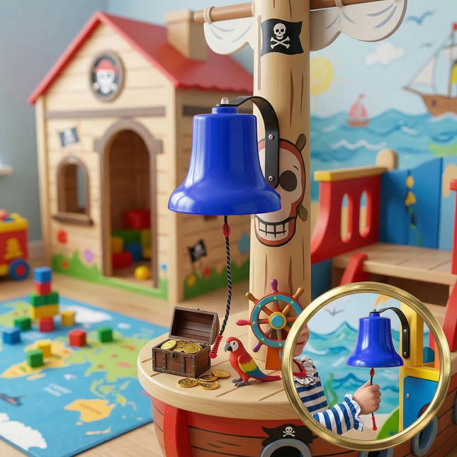 Ship's Bell For Kids Playhouses, Rope Pull, Weatherproof