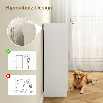 Shoe Cabinet, 2 Doors, 6 Adjustable Shelves, 21 Pair