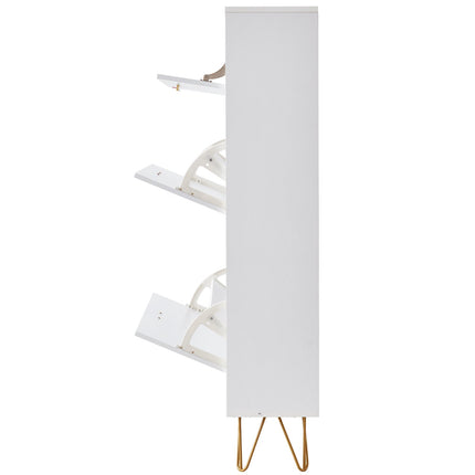 Shoe Cabinet With 3 Flip Drawers, Slim Entryway Storage