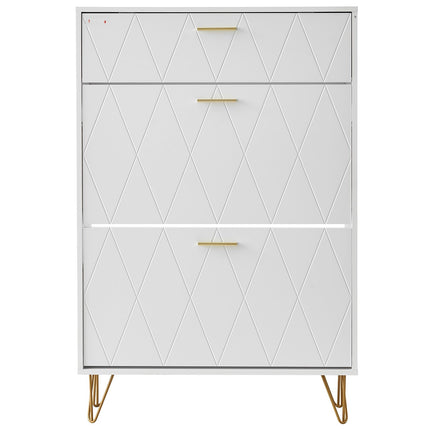 Shoe Cabinet With 3 Flip Drawers, Slim Entryway Storage