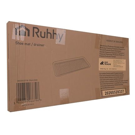 Shoe Drainer Mat XXL 75.5 x 38 cm with 3 cm High Edge, Waterproof, Black