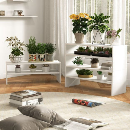 Shoe Rack 78cm, Stackable 3-Piece 2-Tier, White