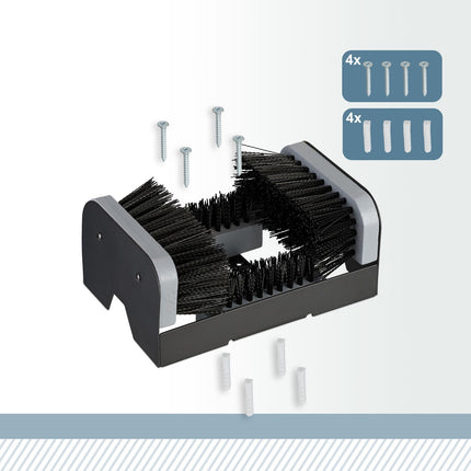 Shoe Scraper with Brushes for Outdoor Cleaning
