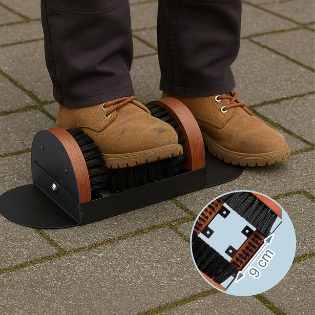 Shoe Scraper with Surround Brushes – Outdoor Boot Cleaner