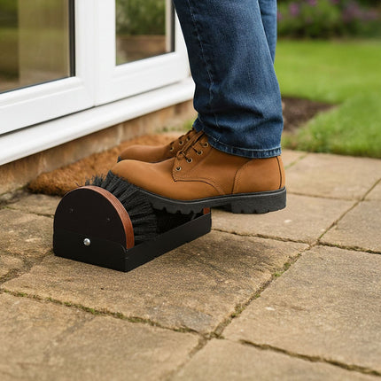 Shoe Scraper with Surround Brushes – Outdoor Boot Cleaner