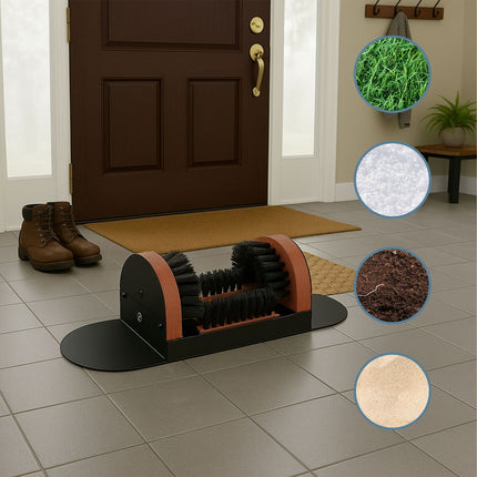 Shoe Scraper with Surround Brushes – Outdoor Boot Cleaner
