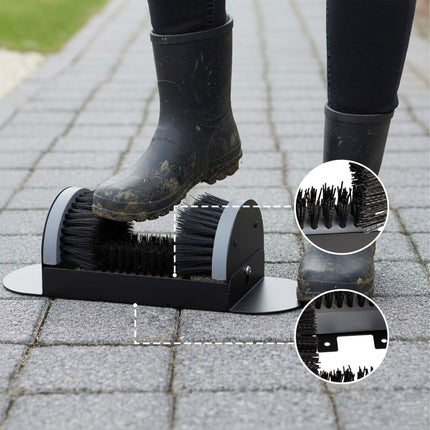 Shoe Scrubber with Surround Brushes for Work Boots
