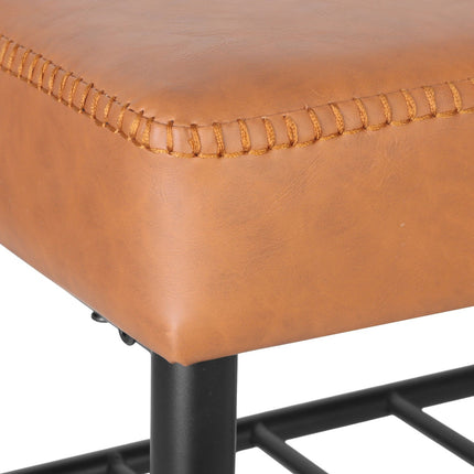 Shoe Storage Bench, Faux Leather, 2 Shelves