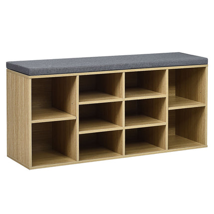 Shoe Storage Bench With 10-Cube Organizer, 41 Inch