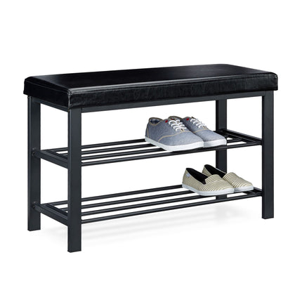 Shoe bench with padded seat