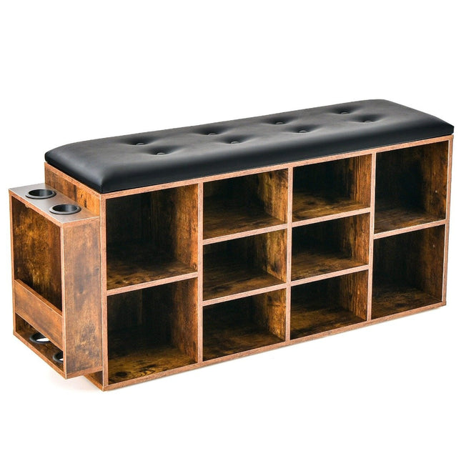 Schoenenbank met paraplubak Entreebank met verstelbare plank 110 x 30 x 52 cm