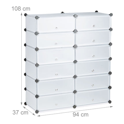 Shoe cabinet with 12 compartments