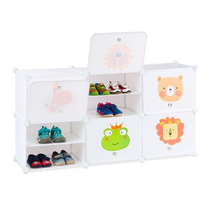 Shoe rack for children to plug in
