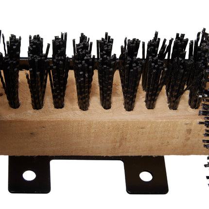 Shoe scraper with all-round brushes