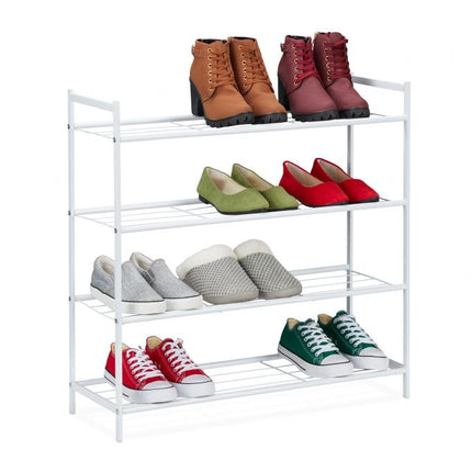 Shoe shelf in metal with 4 shelves