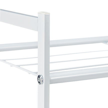 Shoe shelf in metal with 4 shelves