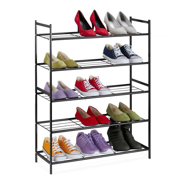 Shoe shelf in metal with 5 shelves