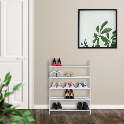 Shoe shelf in metal with 5 shelves