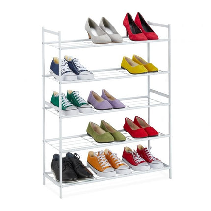 Shoe shelf in metal with 5 shelves