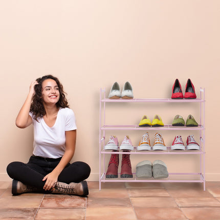 Shoe shelf in pink