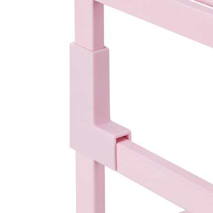 Shoe shelf in pink