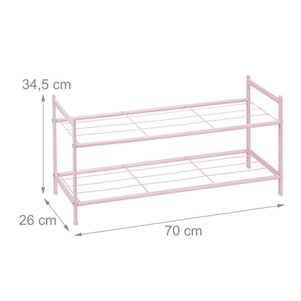 Shoe shelf in pink