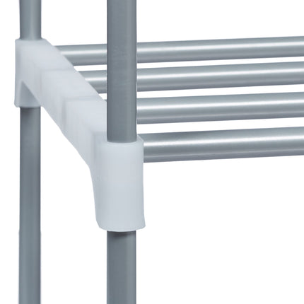 Shoe shelf metal silver