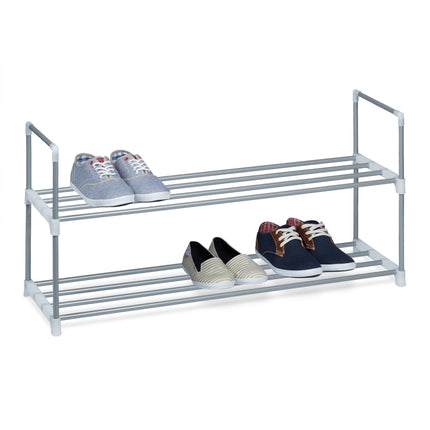 Shoe shelf metal silver