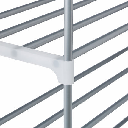 Shoe shelf metal silver