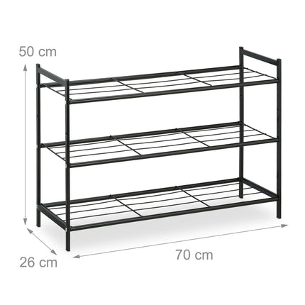 Shoe shelf stackable 3 shelves