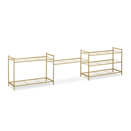 Shoe shelf stackable 3 shelves