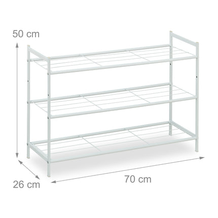 Shoe shelf stackable 3 shelves