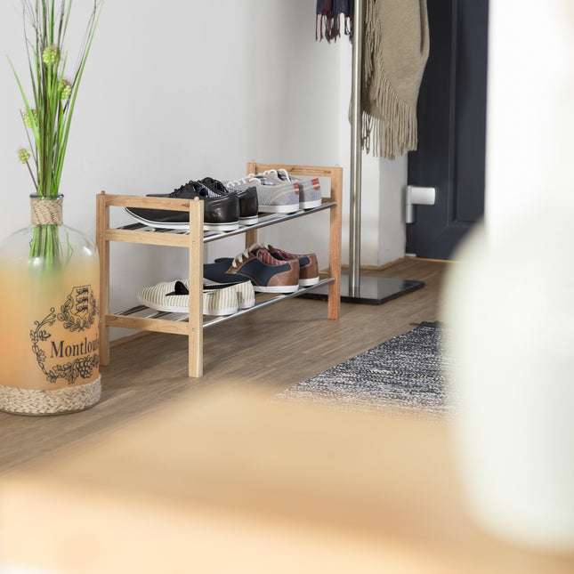 Schoenenplank walnoot stapelbaar